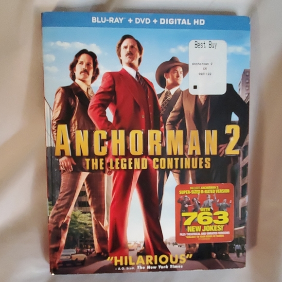 Anchorman 2 Blu-ray+DVD+Digital HD SUPER SIZED R - Picture 1 of 4